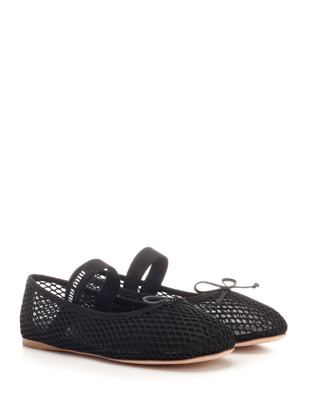 Al Duca D'Aosta Miu Miu Ballerine In Tessuto A Rete