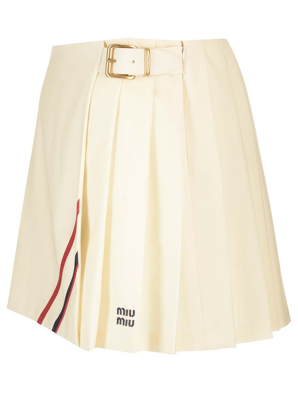 Al Duca D'Aosta Miu Miu Gonna Plisse' In Tela Mohair