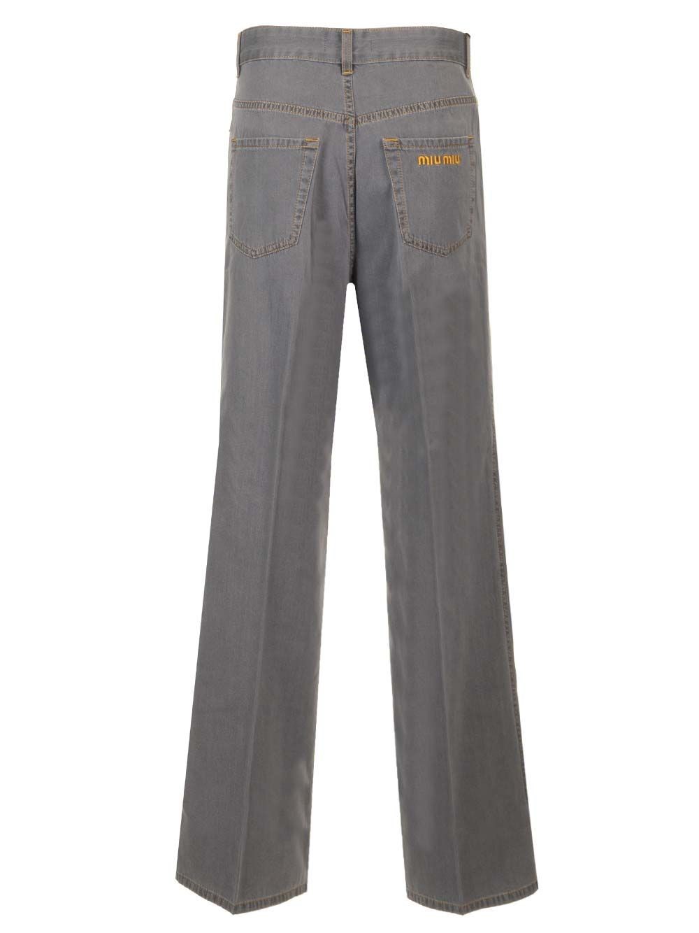 Al Duca D'Aosta Miu Miu Pantaloni In Denim Chambray
