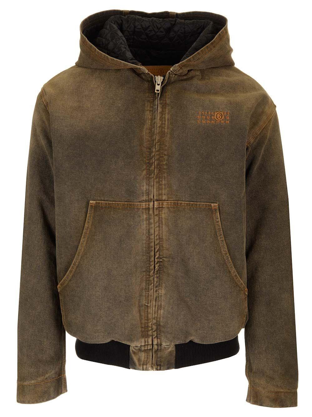 Al Duca D'Aosta Mm6 Maison Margiela Giacca in denim con cappuccio