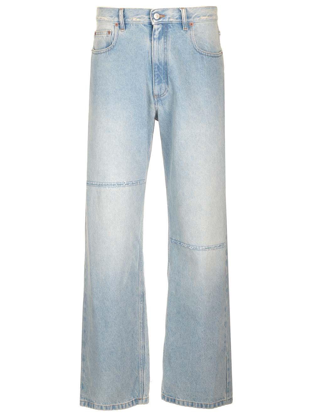 Al Duca D'Aosta Mm6 Maison Margiela Pantaloni in denim blu