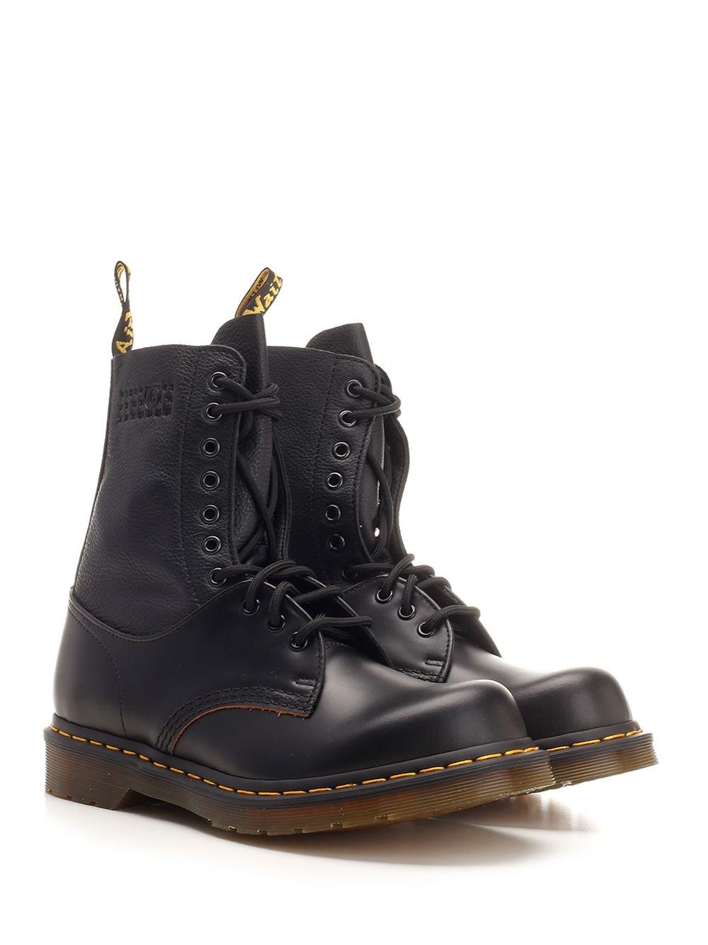 Al Duca D'Aosta Mm6 X Dr Martens MM6 X Dr Martens Combat Boots In Pelle