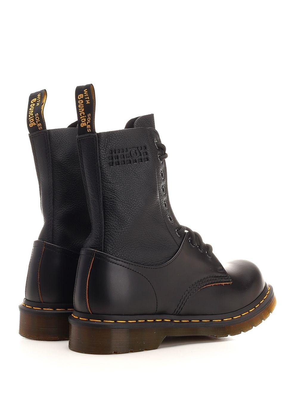 Al Duca D'Aosta Mm6 X Dr Martens MM6 X Dr Martens Combat Boots In Pelle