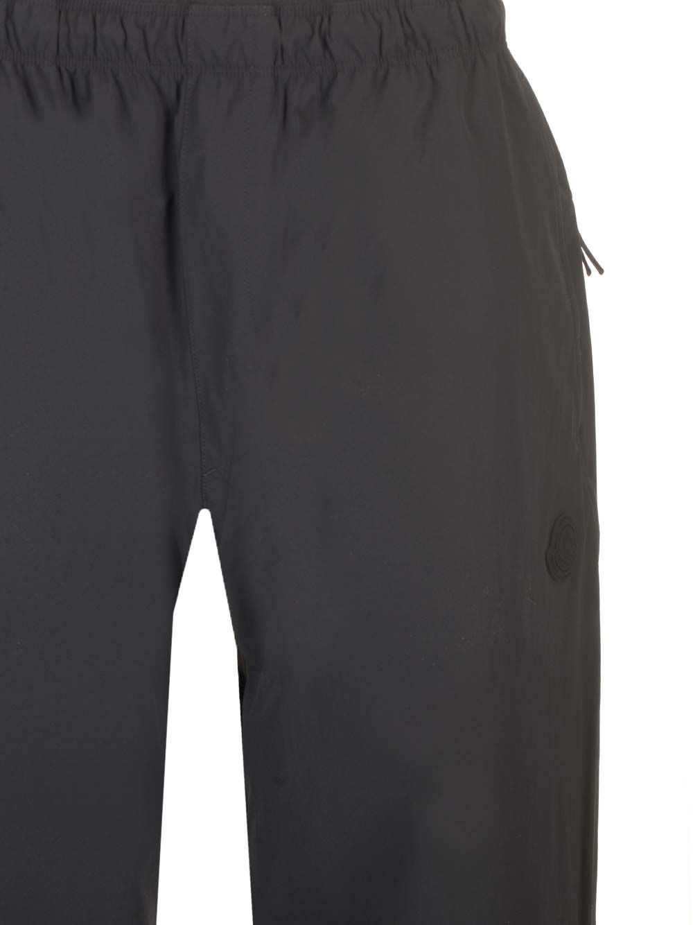 Al Duca D'Aosta Moncler Joggers Neri In Nylon Tecnico Stretch