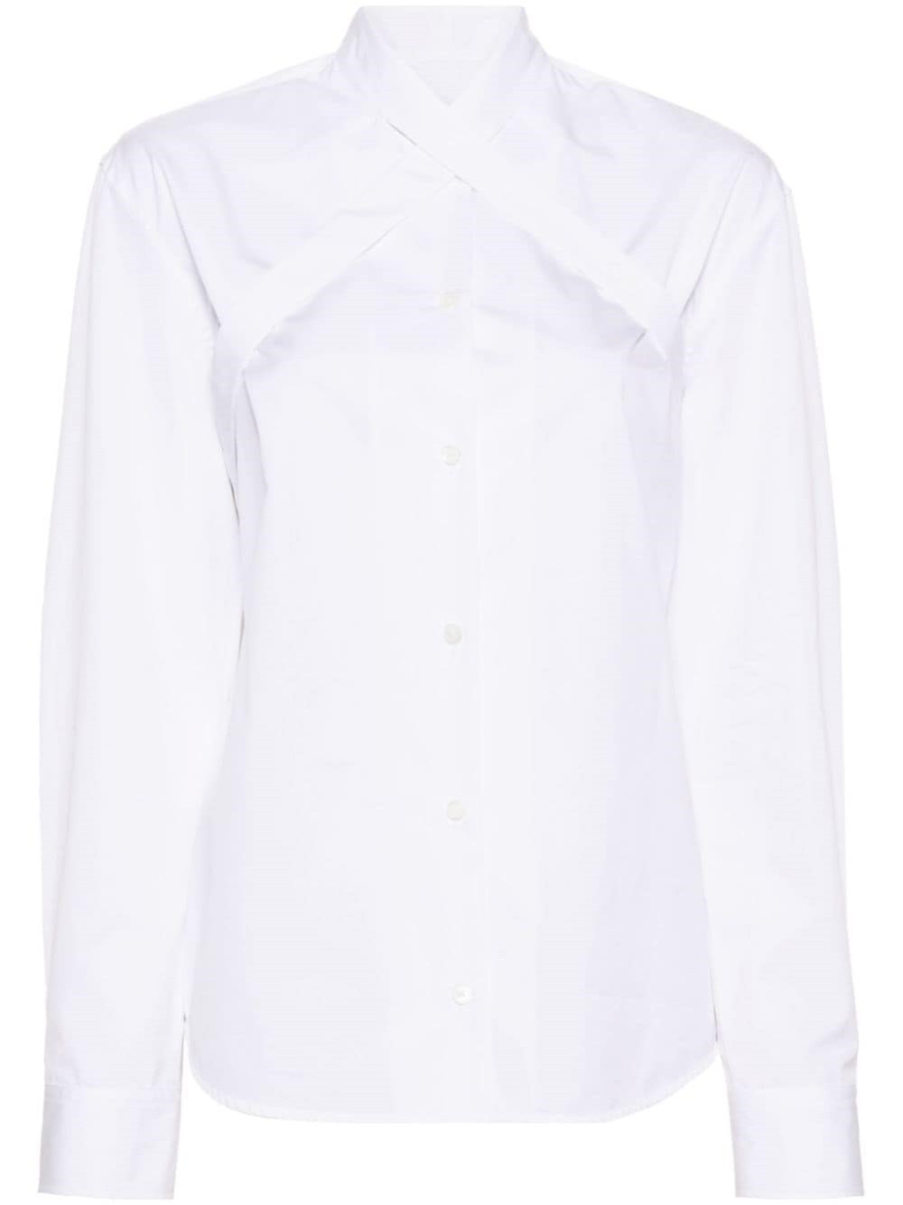 Al Duca D'Aosta Off-white Camicia Con Colletto Harness