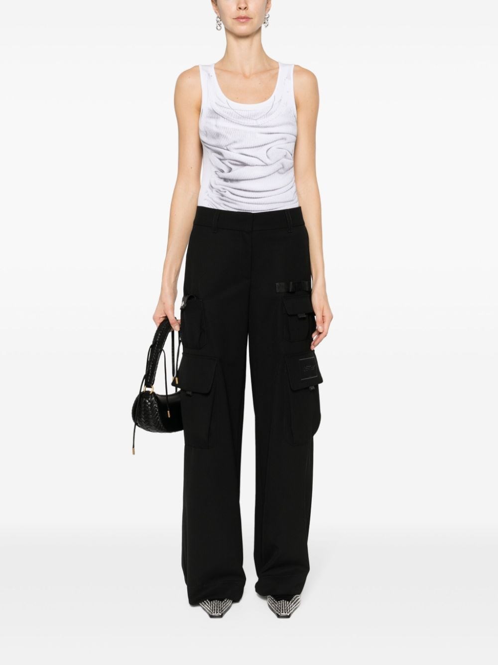 Al Duca D'Aosta Off-white Pantalone Cargo "Toybox" In Lana