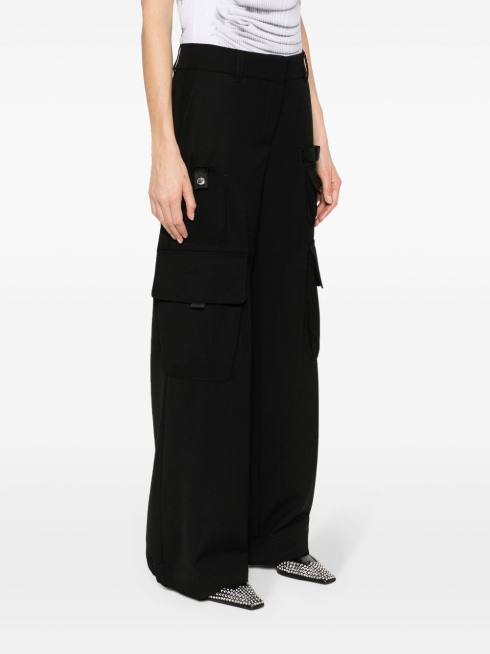 Al Duca D'Aosta Off-white Pantalone Cargo "Toybox" In Lana