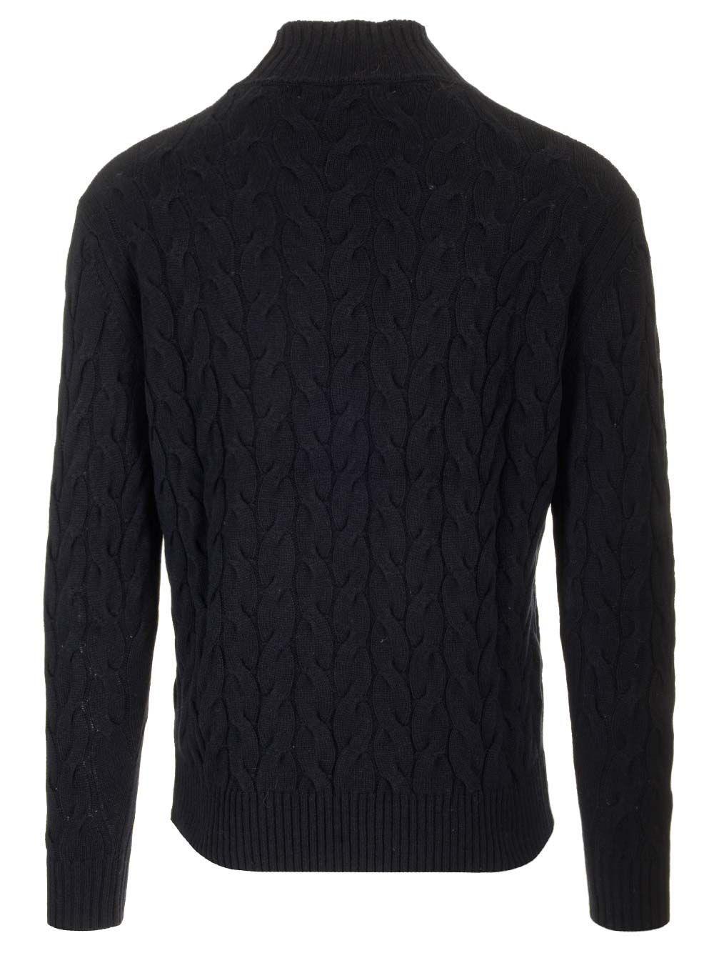 Al Duca D'Aosta Original Vintage Maglione Collo Alto Misto Cashmere