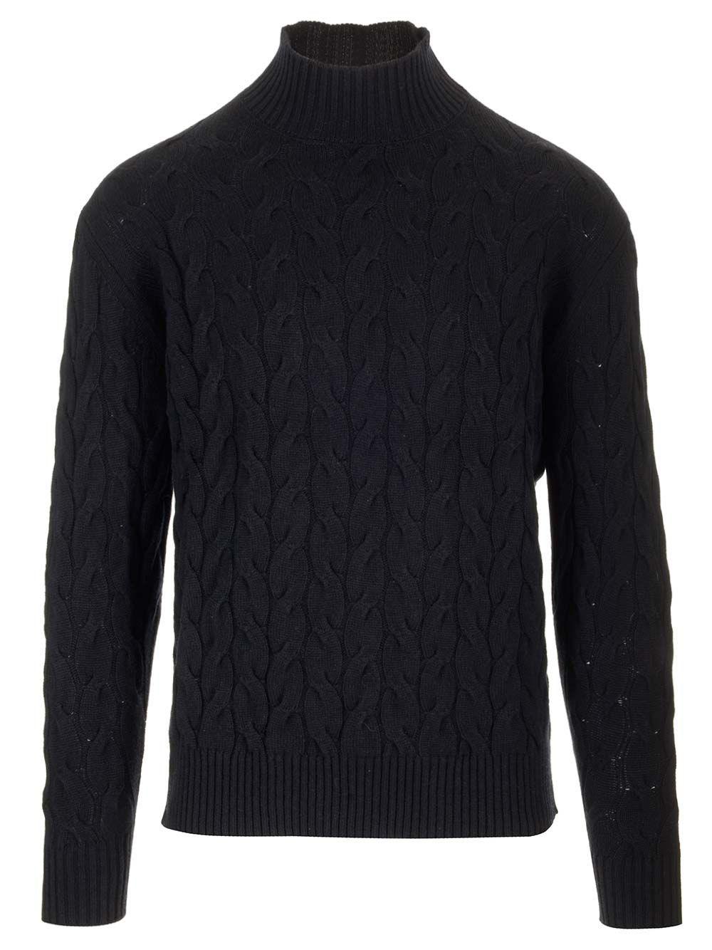 Al Duca D'Aosta Original Vintage Maglione collo alto misto cashmere