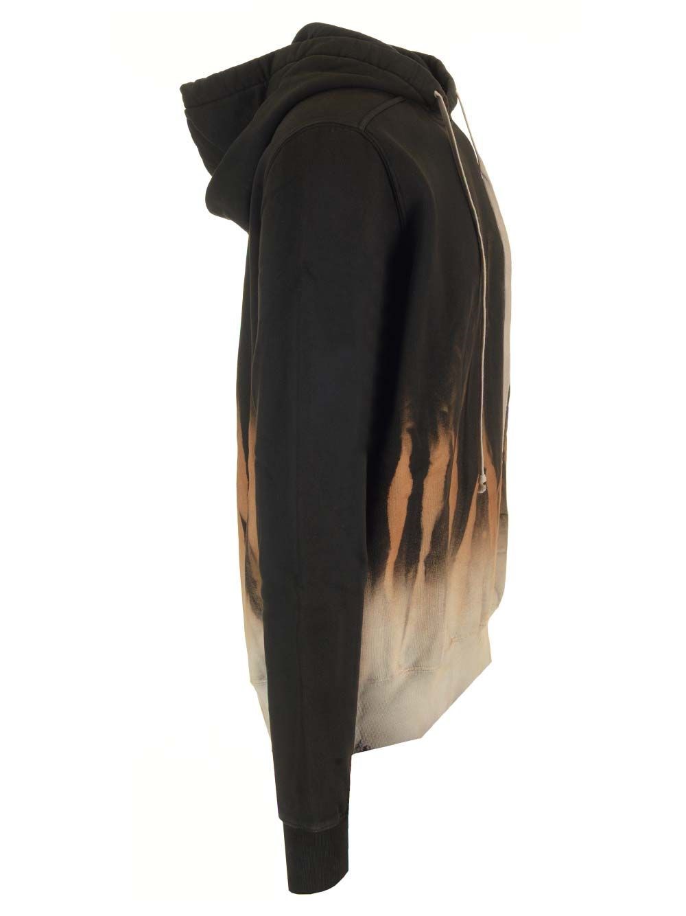 Al Duca D'Aosta Rick Owens Drkshdw FELPA OVERSIZE CON CAPPUCCIO SUN FLAME