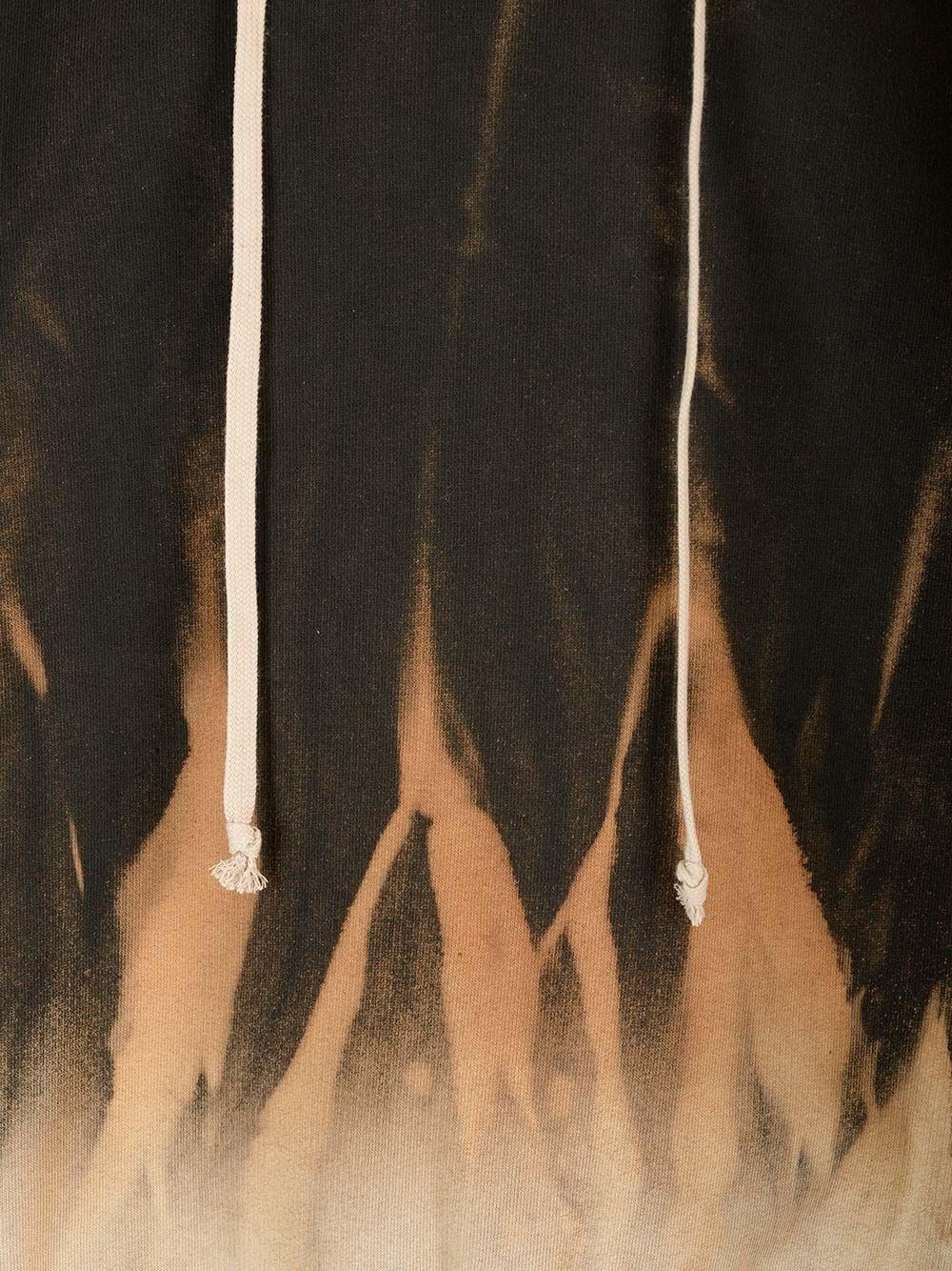 Al Duca D'Aosta Rick Owens Drkshdw FELPA OVERSIZE CON CAPPUCCIO SUN FLAME