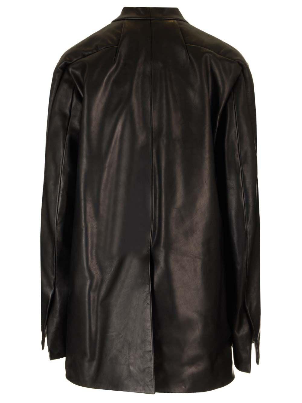 Al Duca D'Aosta Rick Owens Giacca "Officier" In Pelle Lavata