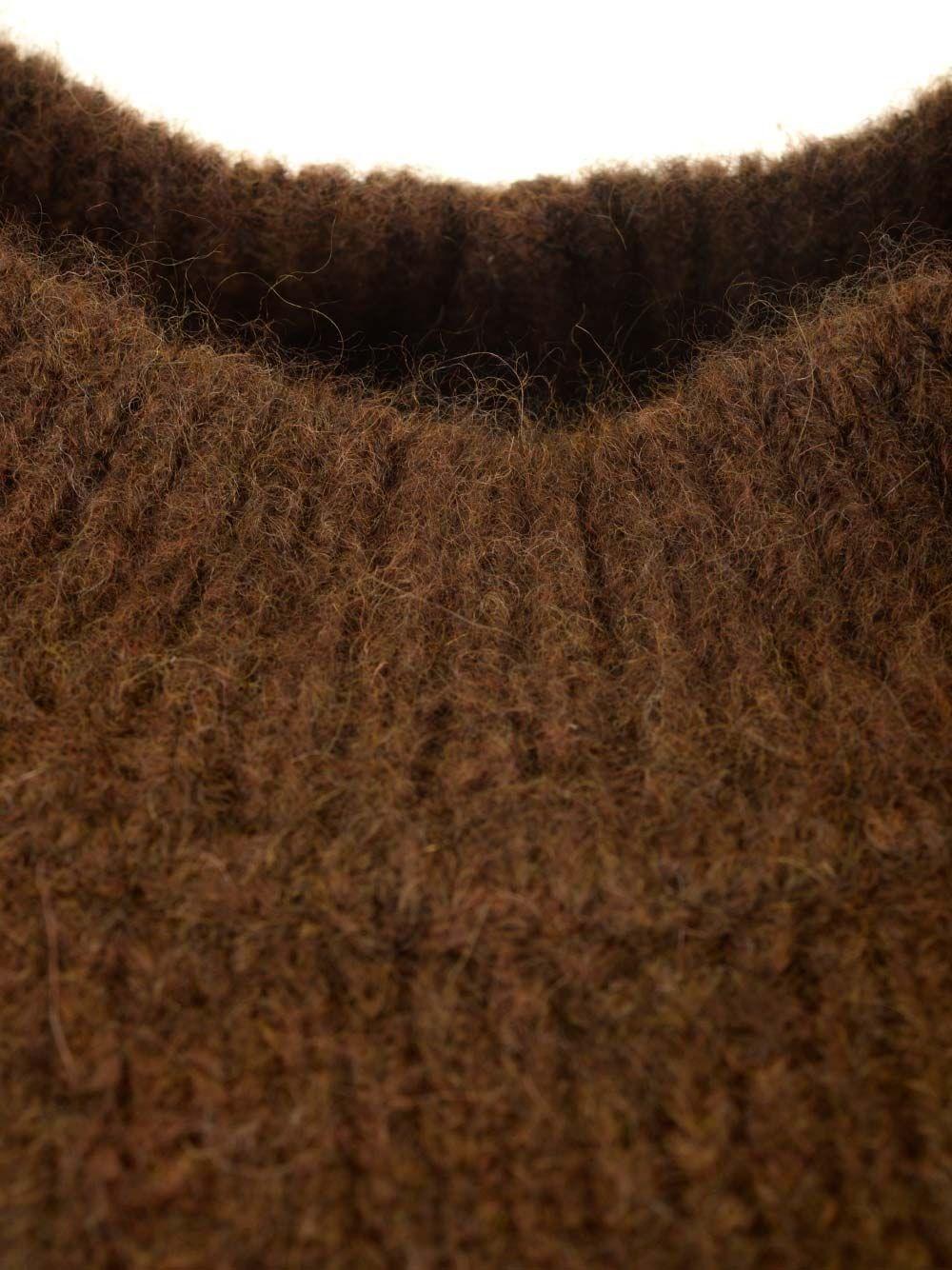 Al Duca D'Aosta Rick Owens Maglia In Alpaca SUBHUMAN LONG SLEEVE ALPACA KNIT WITH HOLE