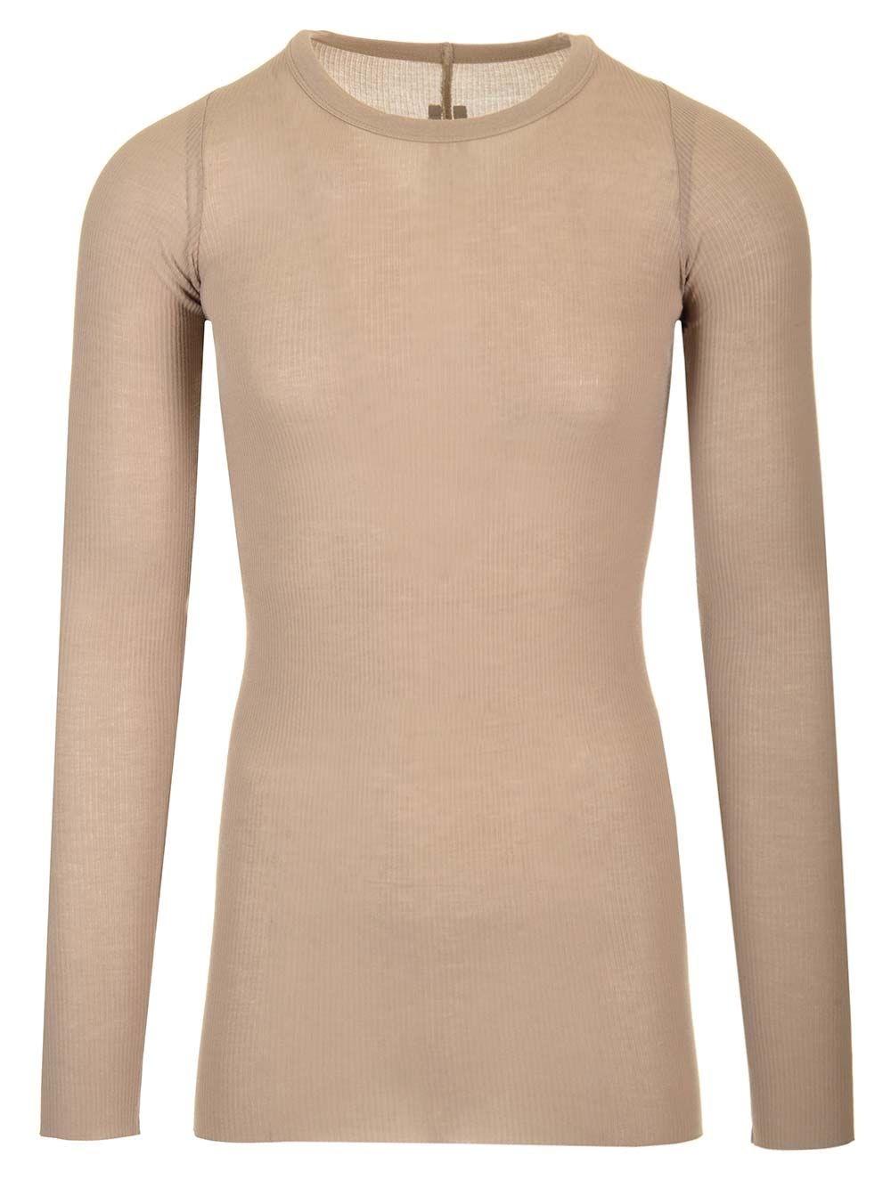 Al Duca D'Aosta Rick Owens T-SHIRT A MANICHE LUNGE BEIGE