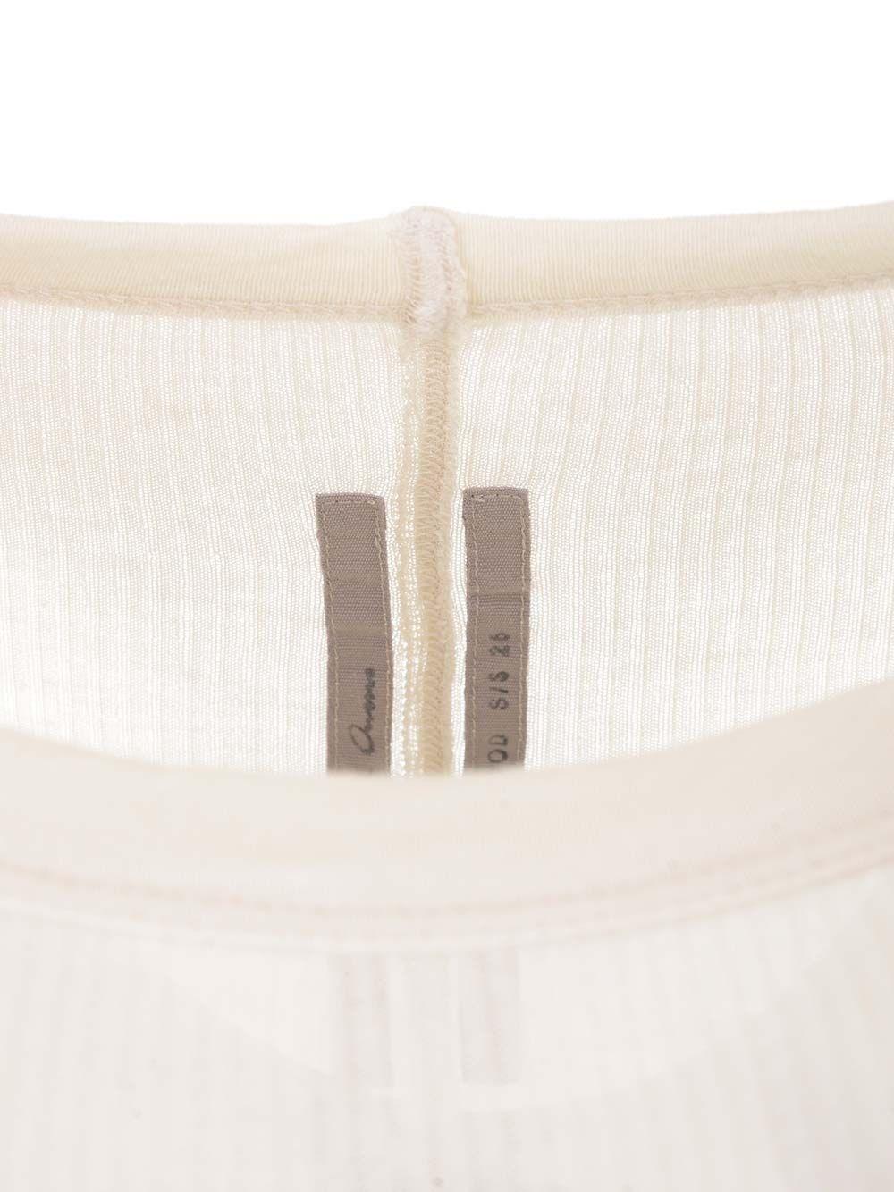 Al Duca D'Aosta Rick Owens T-SHIRT A MANICHE LUNGE BIANCA