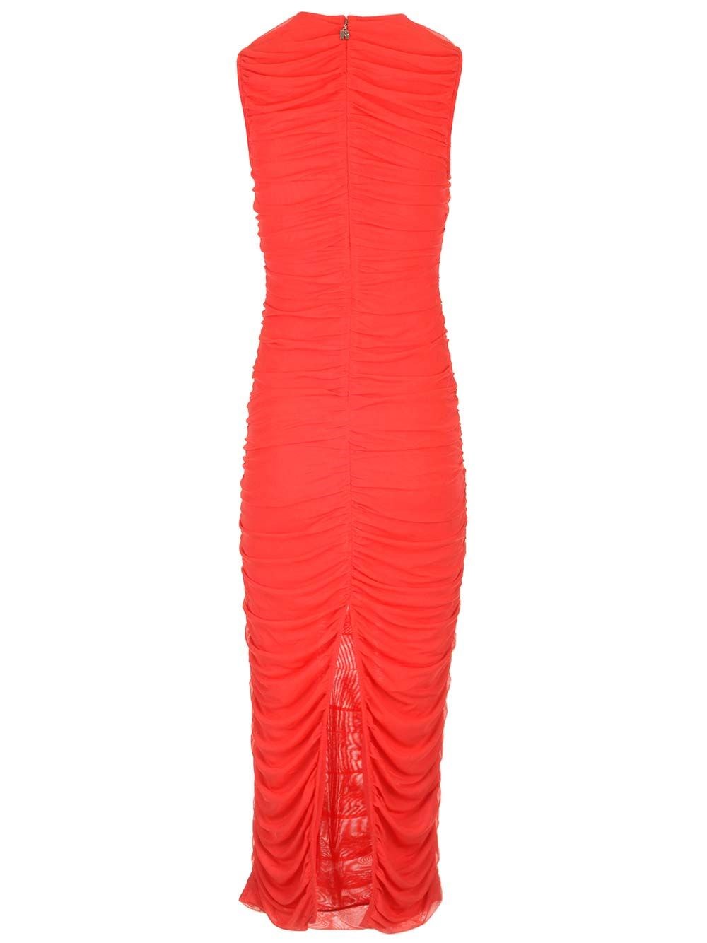 Al Duca D'Aosta Rotate Abito Midi Rosso Con Arricciature
