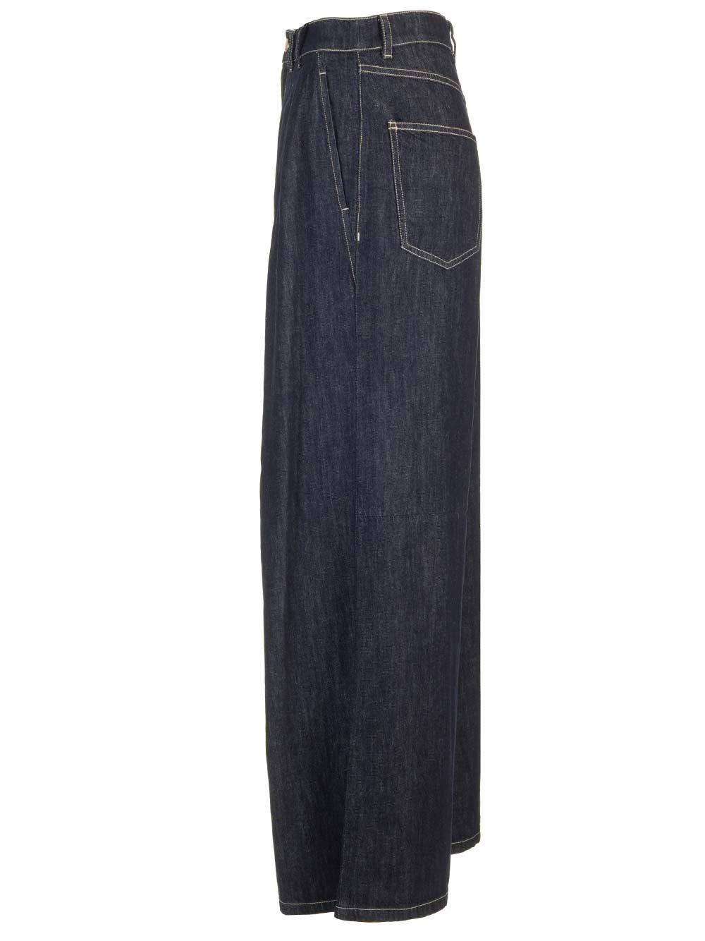 Al Duca D'Aosta 's Max Mara Pantalone "Priamo" Wide Leg In Denim