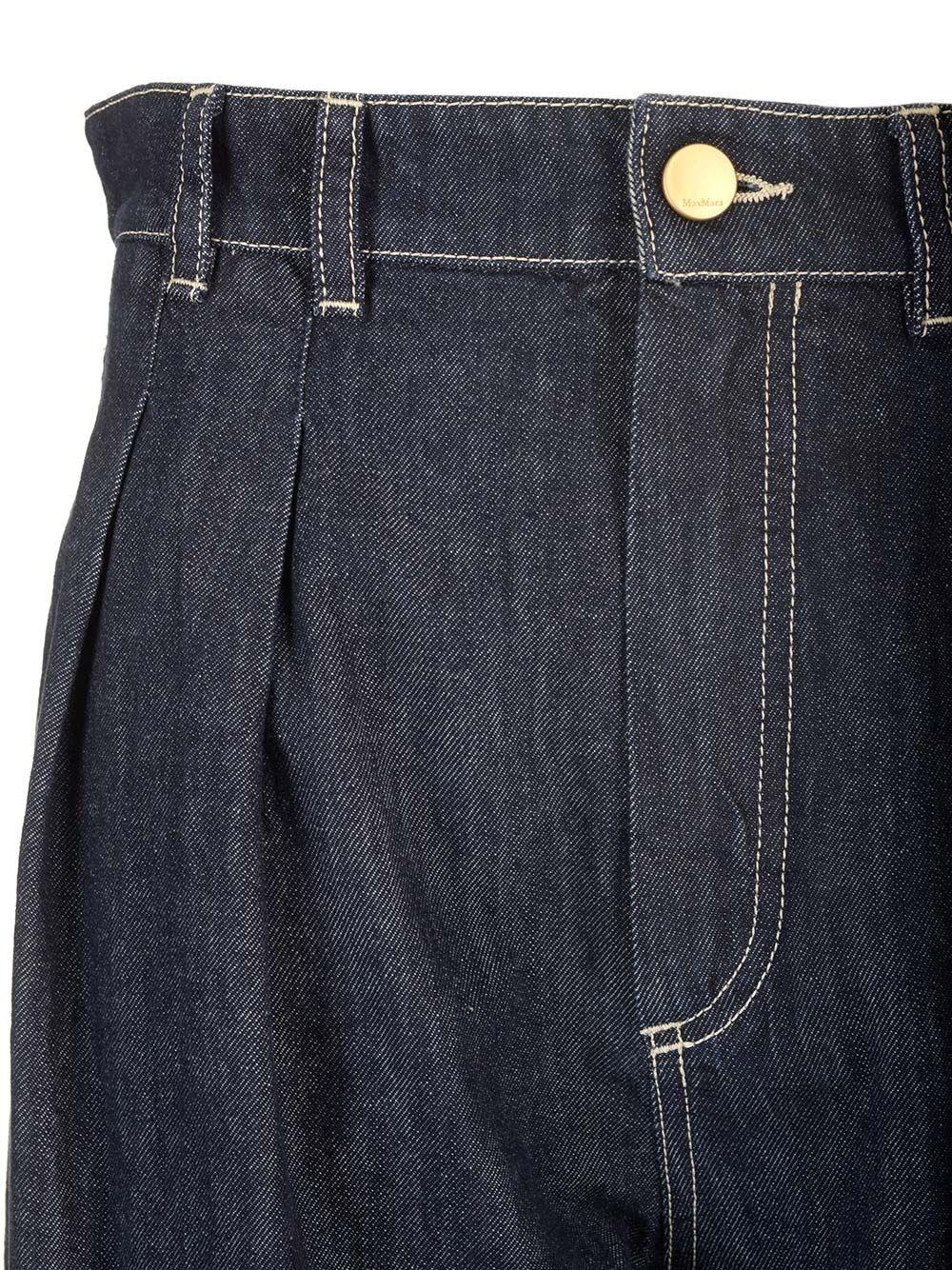 Al Duca D'Aosta 's Max Mara Pantalone "Priamo" Wide Leg In Denim