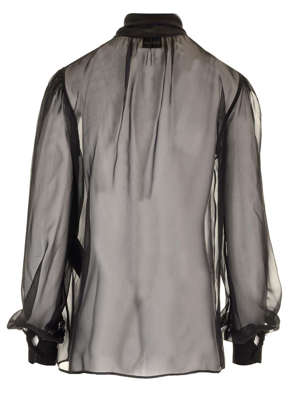 Al Duca D'Aosta Saint Laurent Blusa In Mussola Di Seta