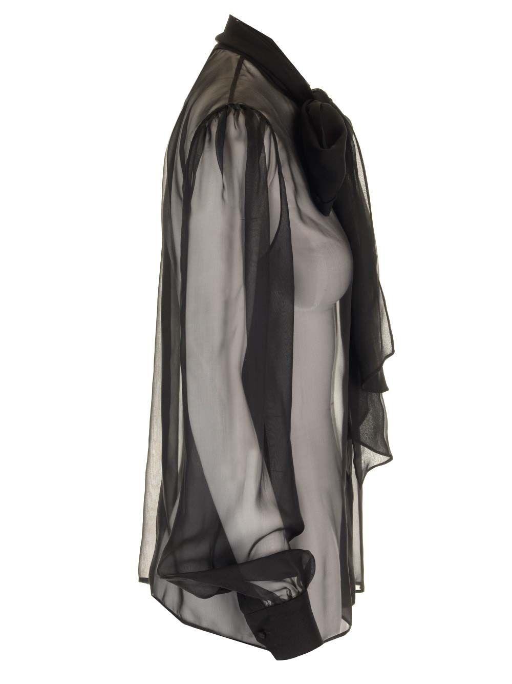 Al Duca D'Aosta Saint Laurent Blusa In Mussola Di Seta