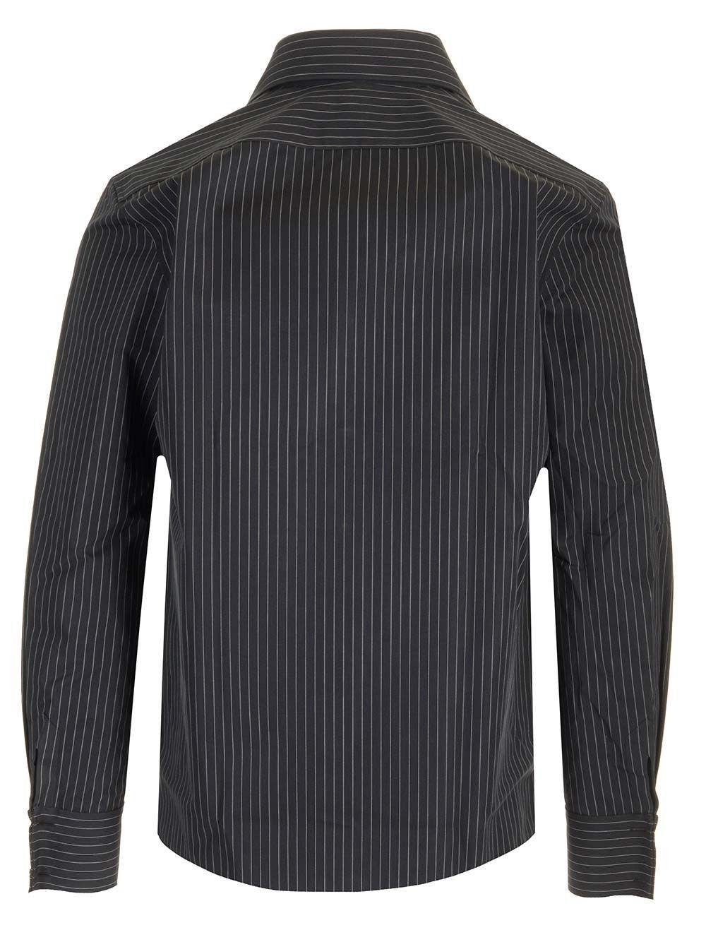 Al Duca D'Aosta Saint Laurent Camicia Cassandre A Righe In Popeline Di Cotone