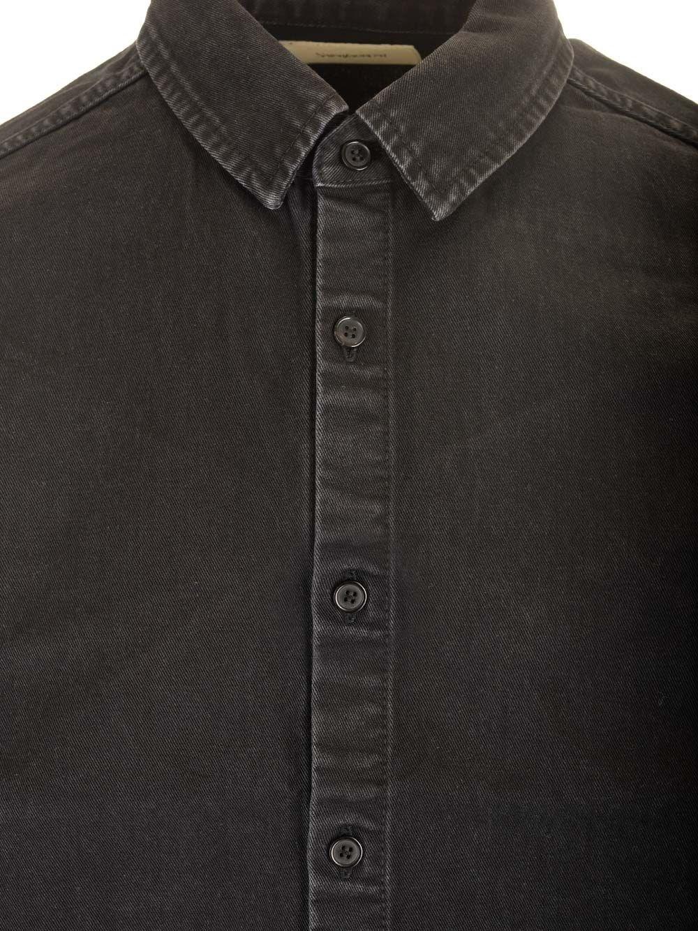 Al Duca D'Aosta Saint Laurent Camicia "Cassandre In Denim