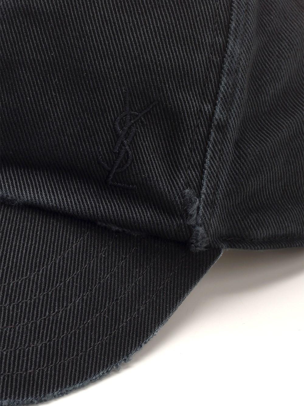 Al Duca D'Aosta Saint Laurent Cappellino "Cassandre" In Denim Slavato