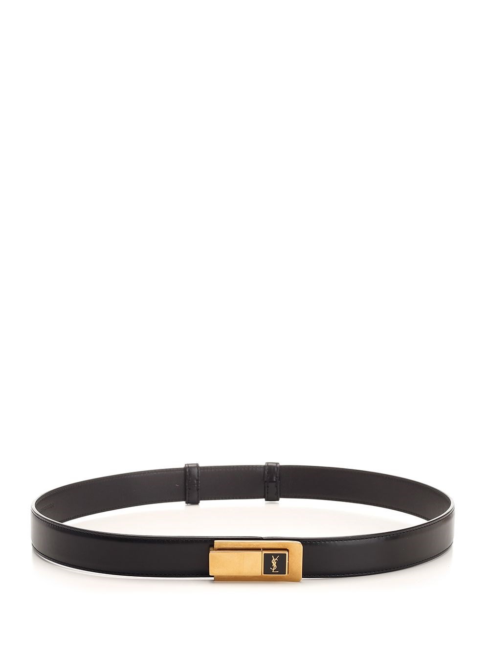 Al Duca D'Aosta Saint Laurent Cintura Con Fibbia Charniere In Pelle Liscia