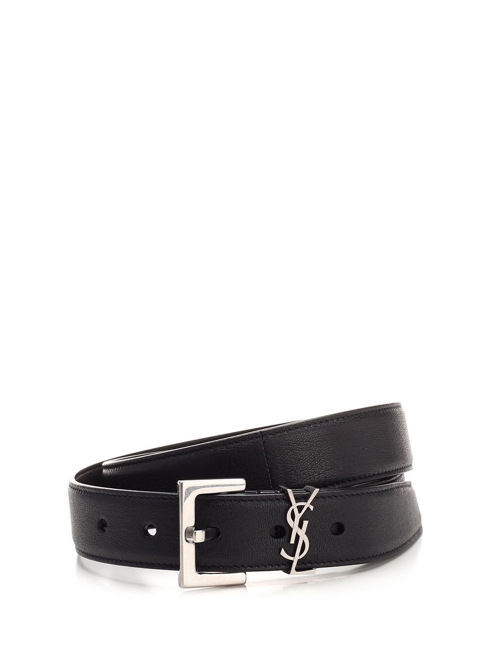 Al Duca D'Aosta Saint Laurent Cintura "Monogram" Nera