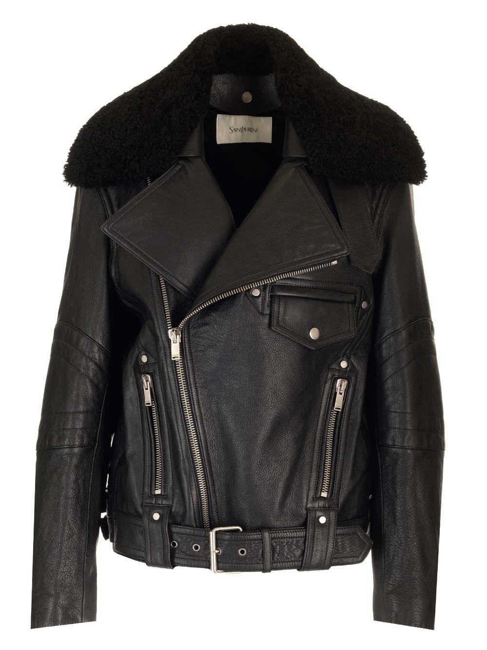 Al Duca D'Aosta Saint Laurent Giacca biker in pelle