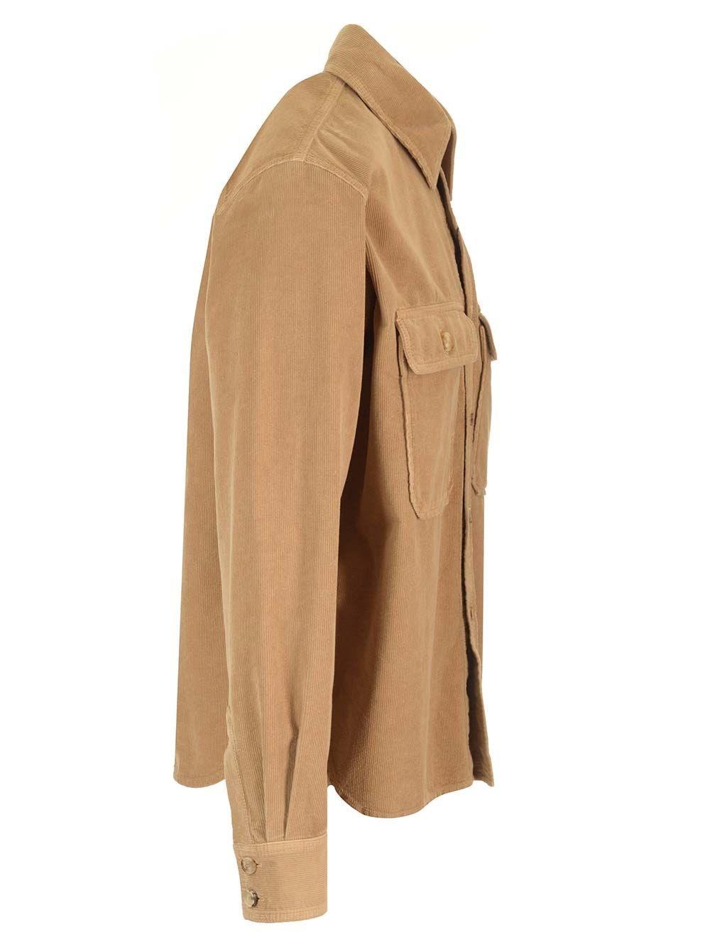 Al Duca D'Aosta Saint Laurent Overshirt In Velluto A Coste