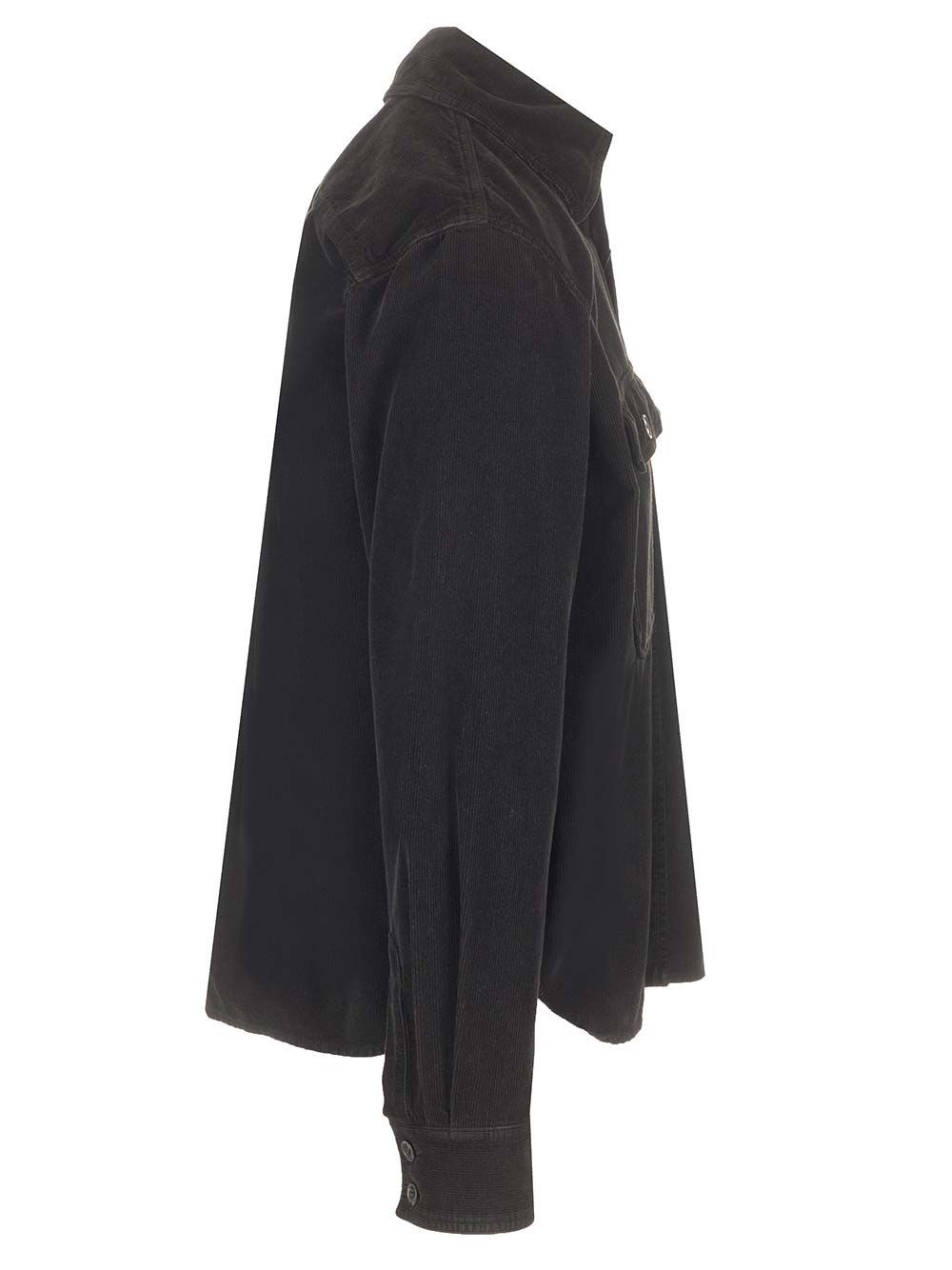 Al Duca D'Aosta Saint Laurent Overshirt In Velluto A Coste