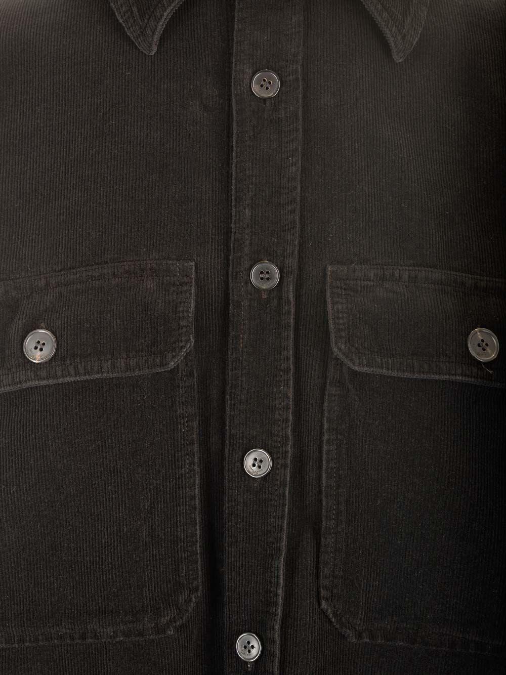 Al Duca D'Aosta Saint Laurent Overshirt In Velluto A Coste