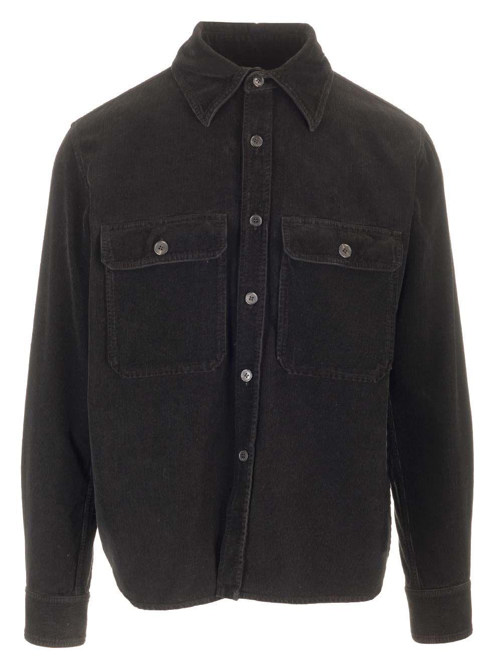 Al Duca D'Aosta Saint Laurent Overshirt in velluto a coste