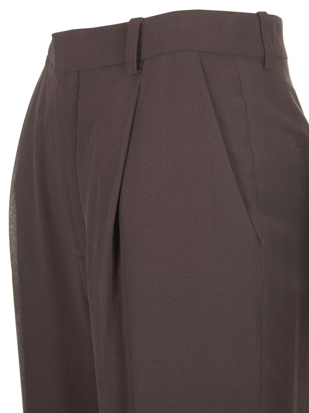 Al Duca D'Aosta Saint Laurent Pantaloni In Crêpe Di Seta