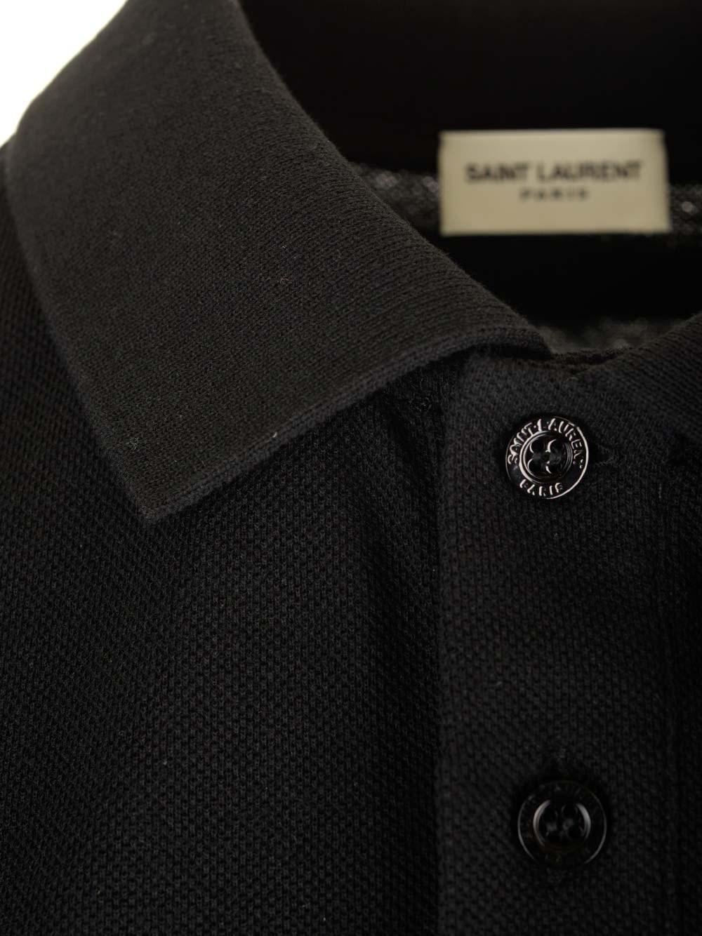 Al Duca D'Aosta Saint Laurent Polo Smanicata "Cassandre" In Piquè