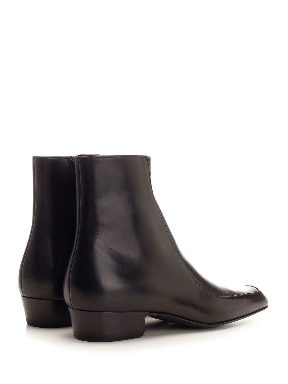 Al Duca D'Aosta Saint Laurent Stivaletti "Augustin" In Pelle Liscia