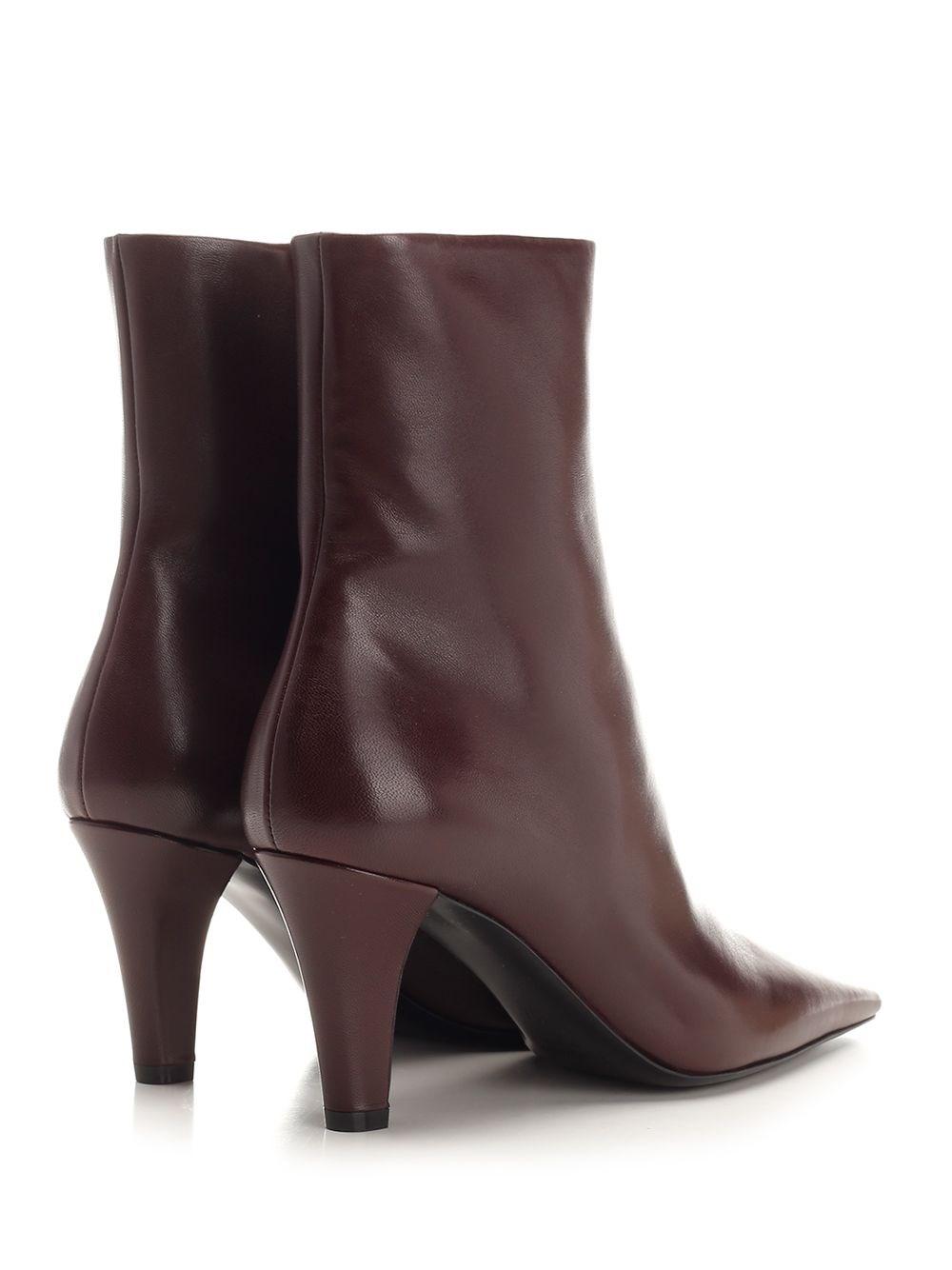 Al Duca D'Aosta Saint Laurent Stivaletti "Jill" In Pelle Liscia