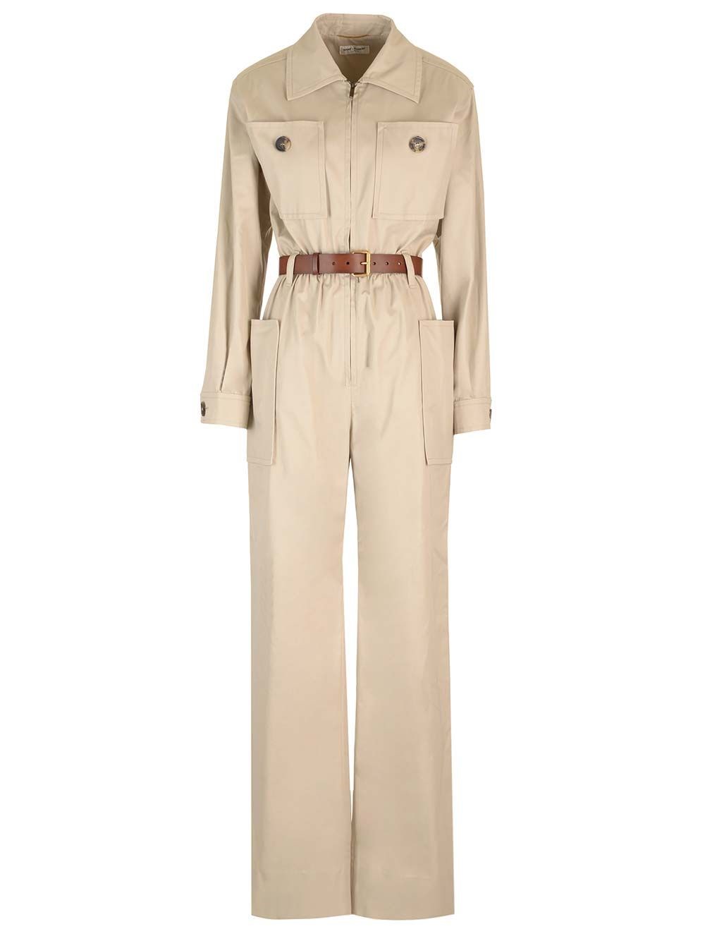 Al Duca D'Aosta Saint Laurent Tuta in twill con cintura