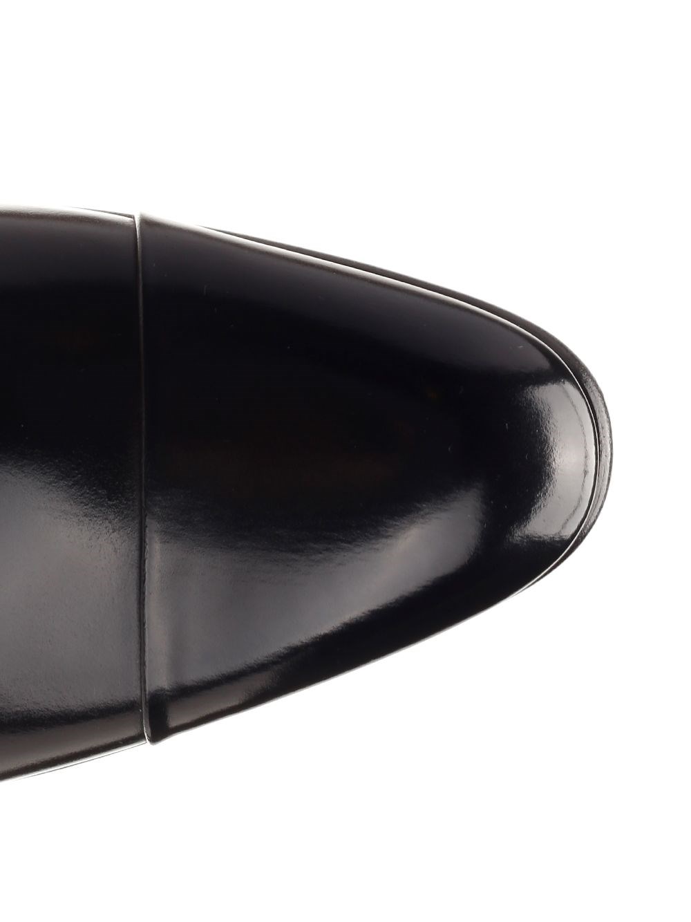 Al Duca D'Aosta Santoni Doppia Fibbia Da Uomo In Pelle Anticata Nera