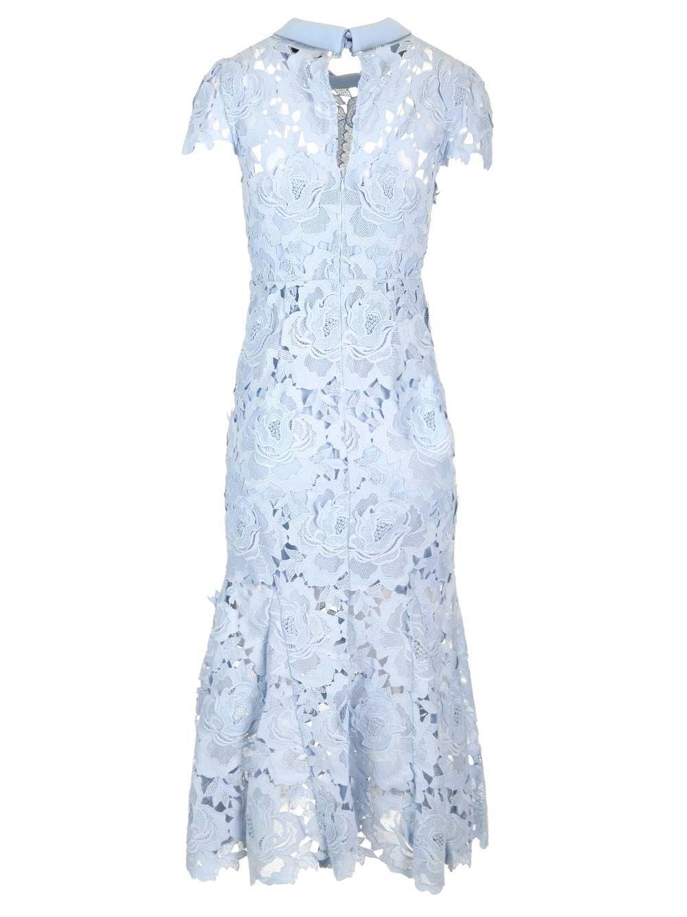 Al Duca D'Aosta Self-portrait Abito In Pizzo Fiordaliso