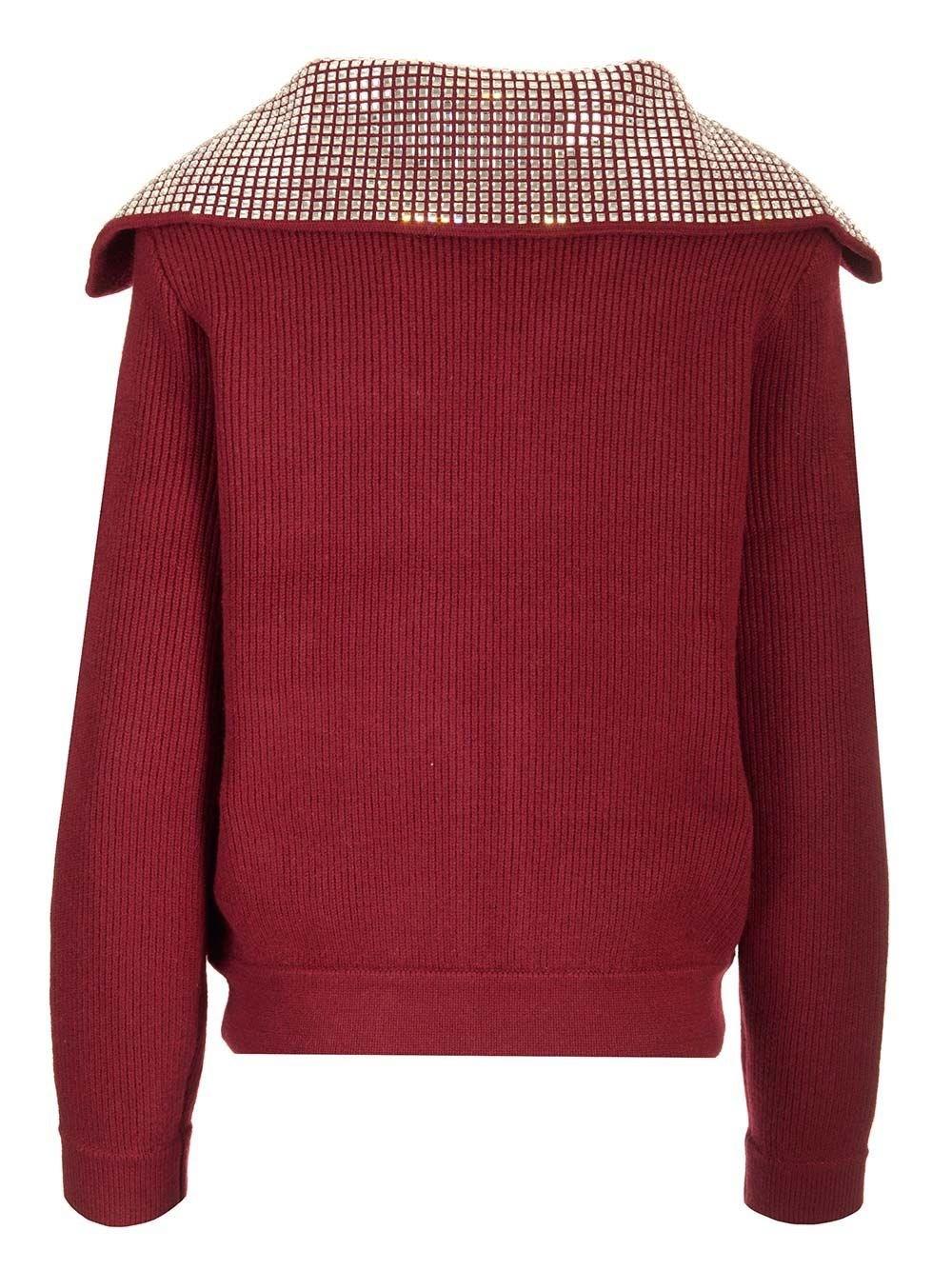 Al Duca D'Aosta Self-portrait Cardigan Con Collo Oversize