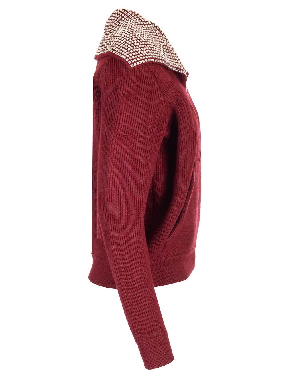 Al Duca D'Aosta Self-portrait Cardigan Con Collo Oversize