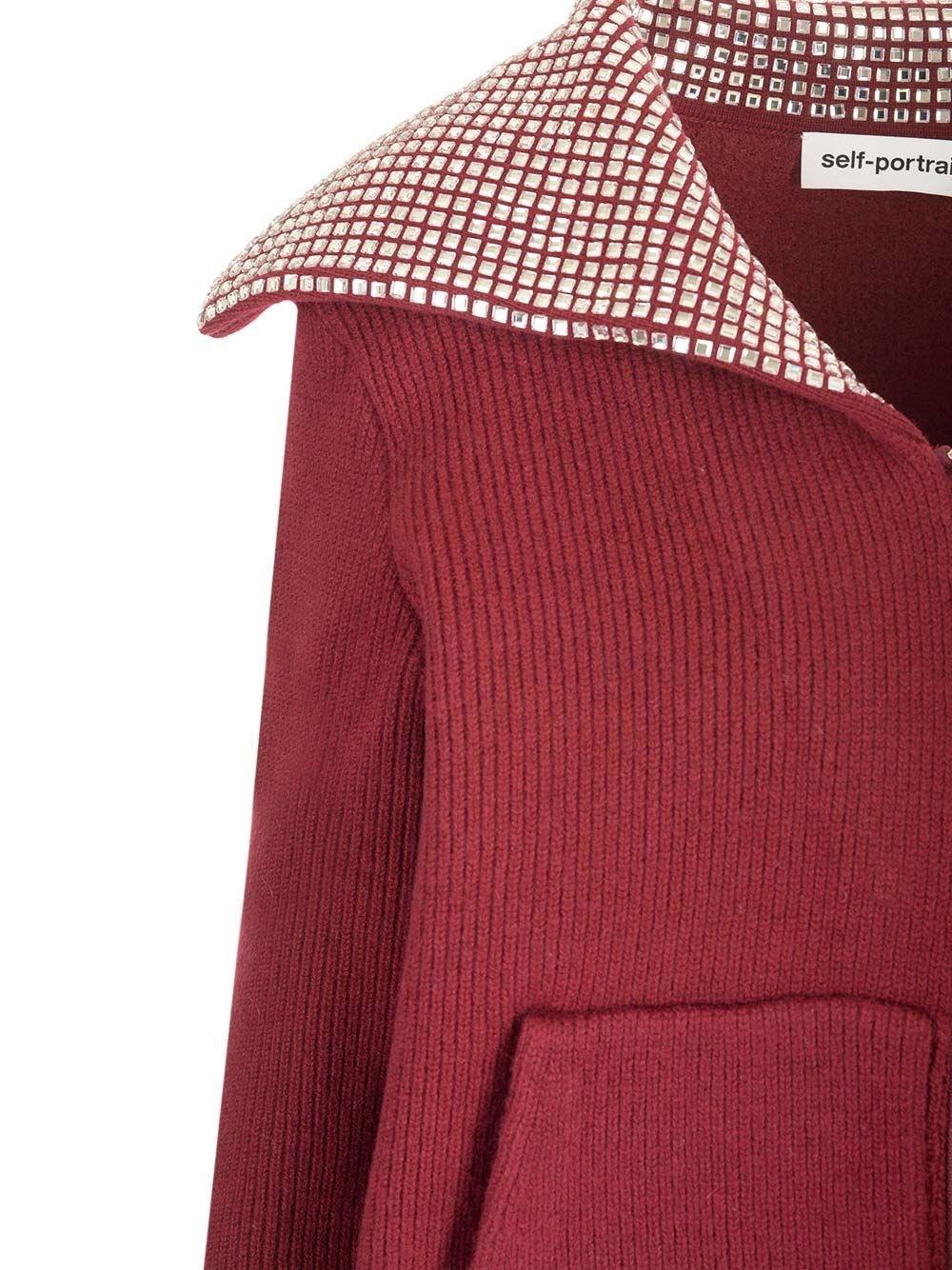 Al Duca D'Aosta Self-portrait Cardigan Con Collo Oversize