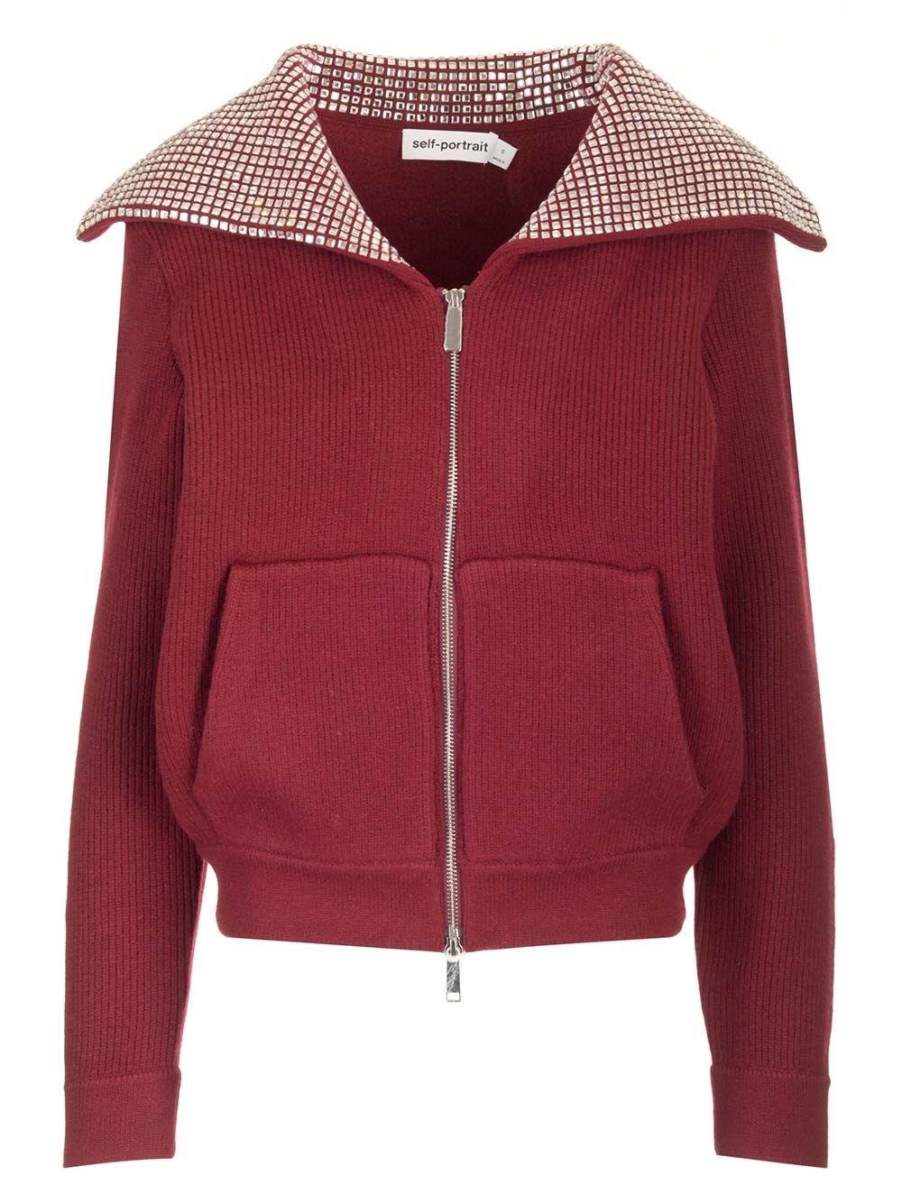 Al Duca D'Aosta Self-portrait Cardigan con collo oversize