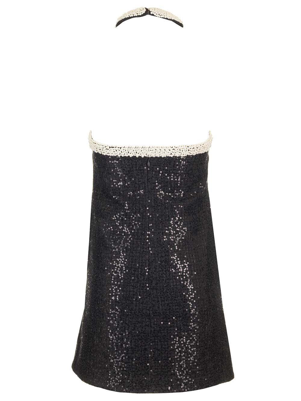 Al Duca D'Aosta Self-portrait Mini Abito In Bouclè Con Perle