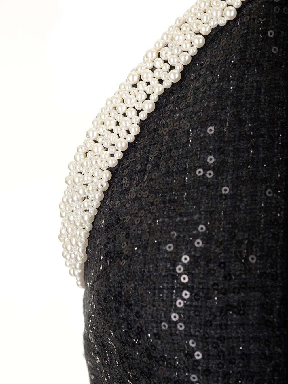 Al Duca D'Aosta Self-portrait Mini Abito In Bouclè Con Perle