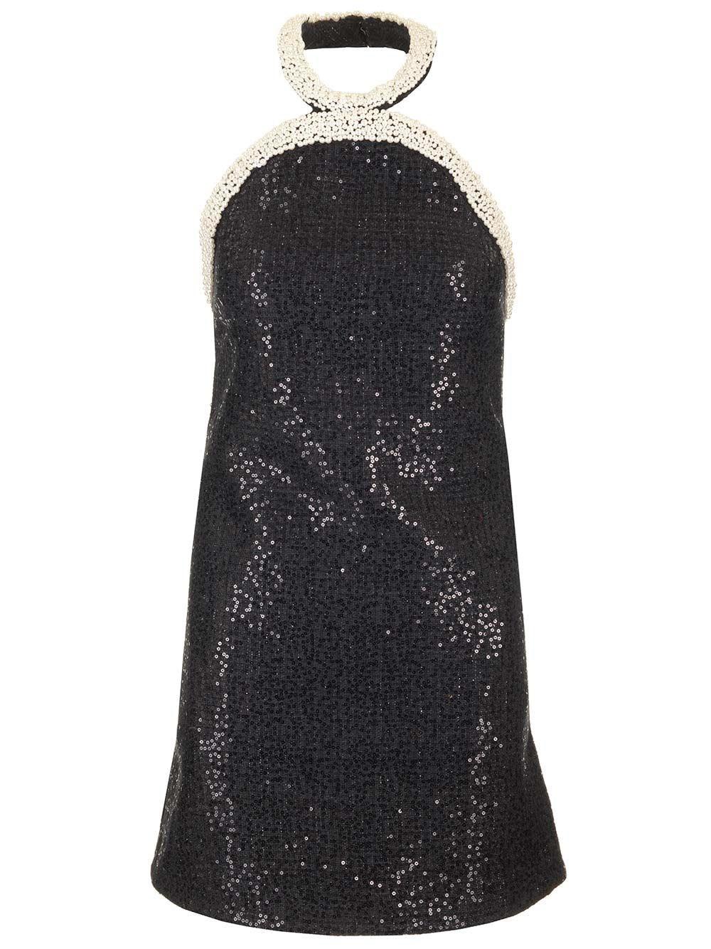 Al Duca D'Aosta Self-portrait Mini abito in bouclè con perle