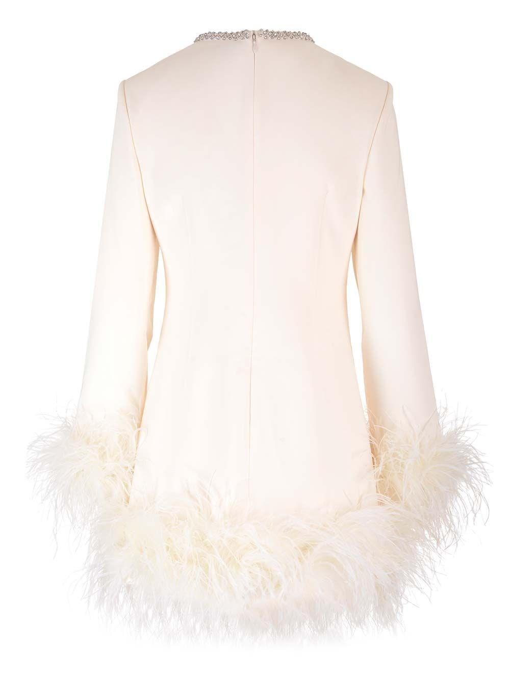 Al Duca D'Aosta Self-portrait Mini Abito In Crepe Panna