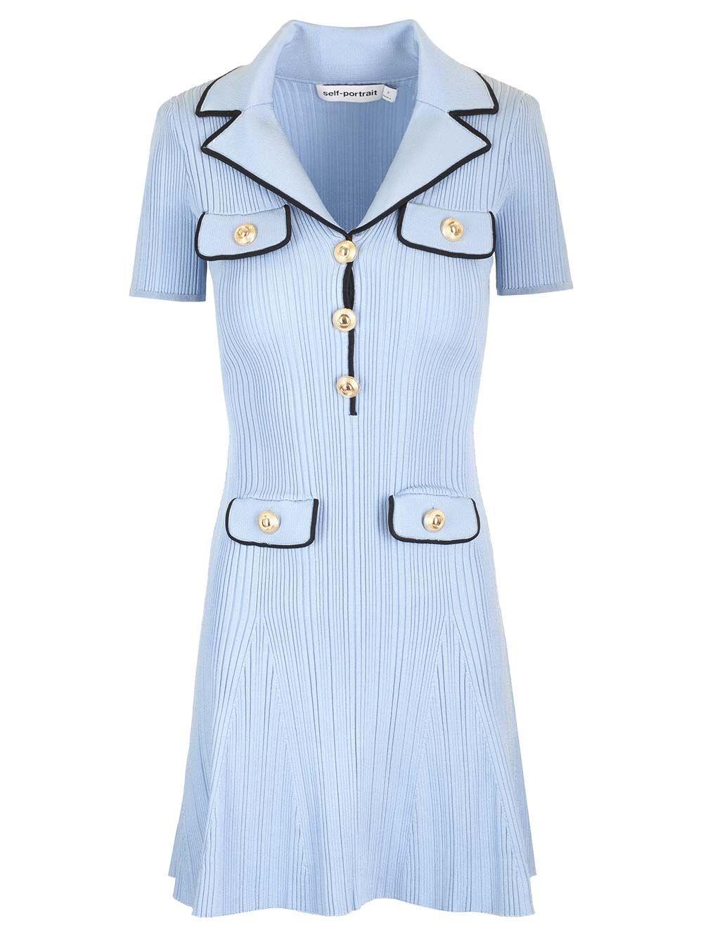 Al Duca D'Aosta Self-portrait Mini abito realizzato in maglia